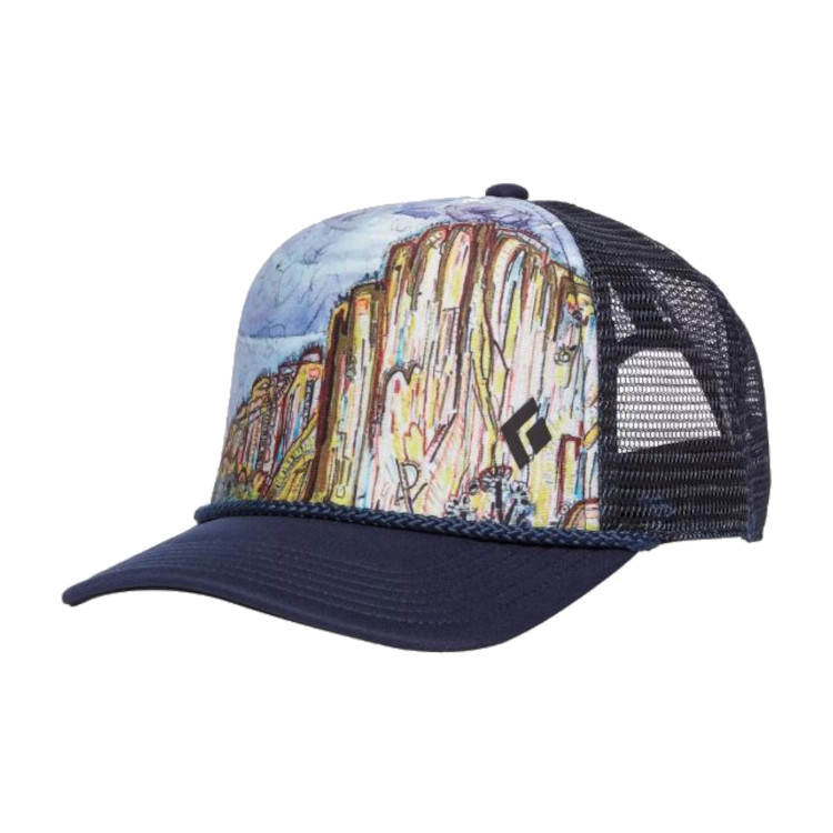 Black Diamond Flat Bill Trucker Hat - Image 2